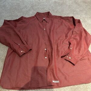 Ted Baker men’s button down shirt dusty red/orange size 6